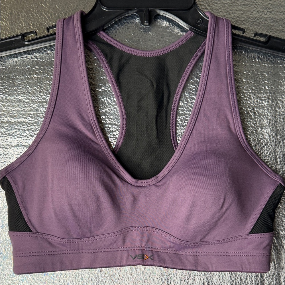 VSX Plum and Black Padded Sports Bra